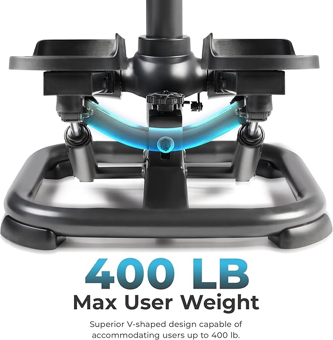 Sunny Health & Fitness 2-in-1 Premium Power Stepper with 400lbs Weight Capacity and Resistance