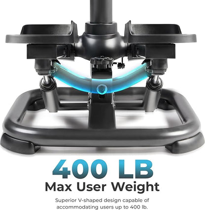 Sunny Health & Fitness 2-in-1 Premium Power Stepper with 400lbs Weight Capacity and Resistance