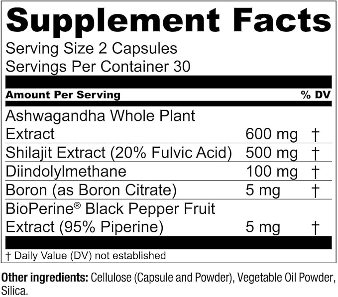 Essential Elements Male Health Supplement - Muscle Support & T-Health with DIM, Ashwagandha