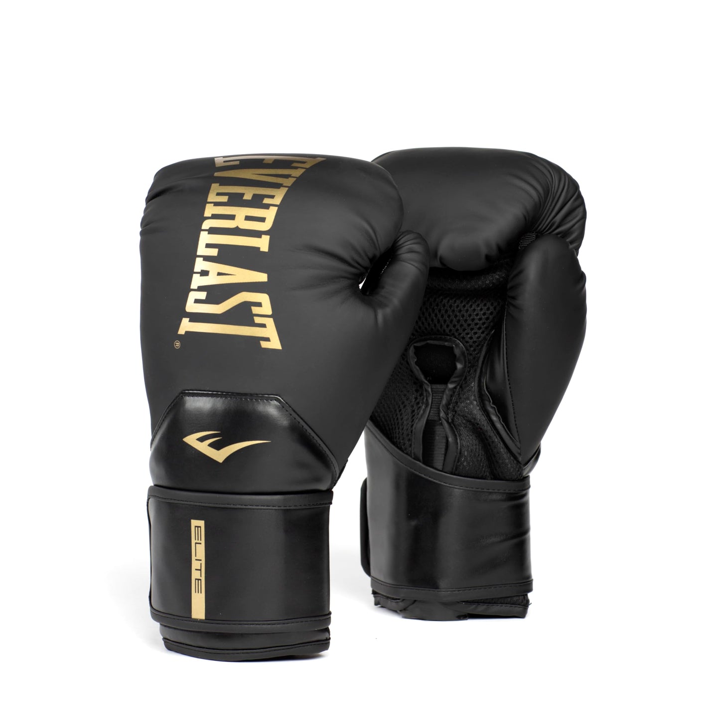 Everlast Elite 2 Boxing Gloves | Women, Men, Heavy Bag | Black/Gold | 16oz