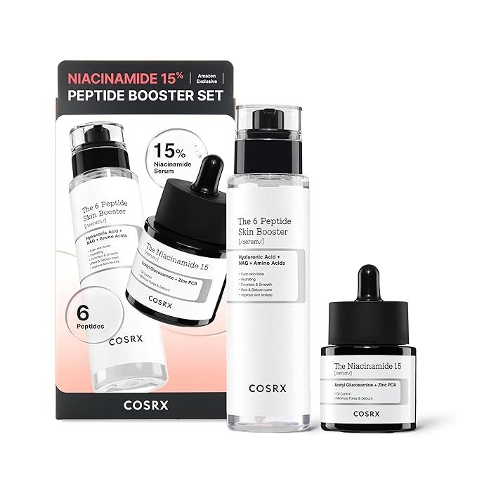 COSRX Niacinamide 15% Peptide Booster Set - Amazon Exclusive - Korean Skin Care Set, Gift Sets