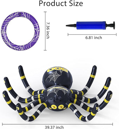 Garma Inflatable Spider Ring Toss Game for Kids' Halloween Party & Outdoor Fun