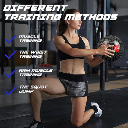Slam Ball 8 lbs Medicine Ball Weighted Balls for Exercise and Workout, Strength, Cardio