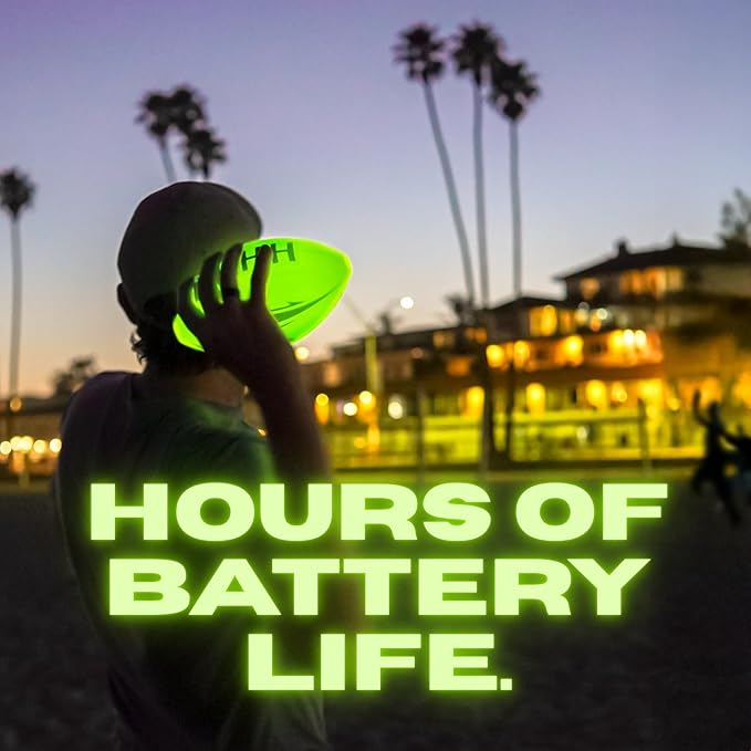 LIGHTRO - Soft Foam Glow in The Dark Football - 8" Youth Size - Super Bright LEDs - Batteries