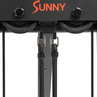 Sunny Health & Fitness Stair Stepper w/Handlebar, Extended Step Range Climber Machine for Legs