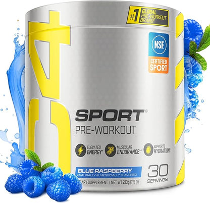 Cellucor C4 Sport Pre Workout Powder Blue Raspberry - Pre Workout Energy with Creatine + 135mg