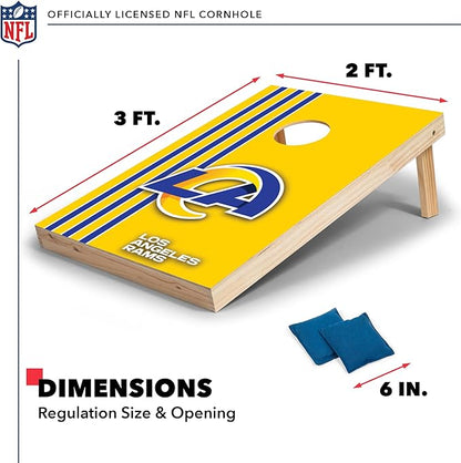 NFL 2' x 3' Solid Wood Cornhole Set with Direct Print HD Team Graphics – Great Gift for Any