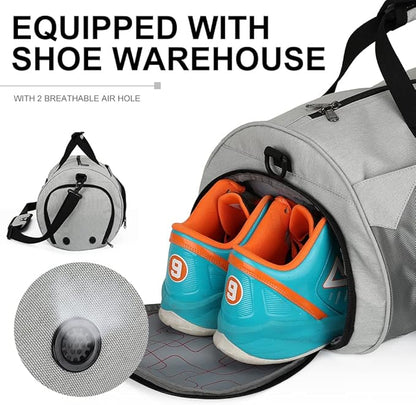 INOXTO Small Sports Gym Bag，Travel Duffel Bag with Dry Wet Pocket and Shoes Compartment for Women