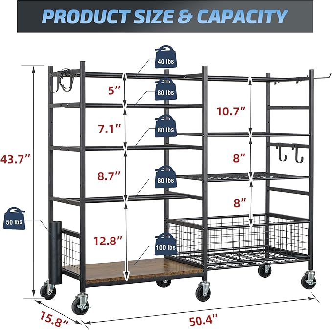 PLKOW Dumbbell Rack, Weight Rack for Dumbbells, Home Gym Storage for Dumbbells Kettlebells Yoga Mat