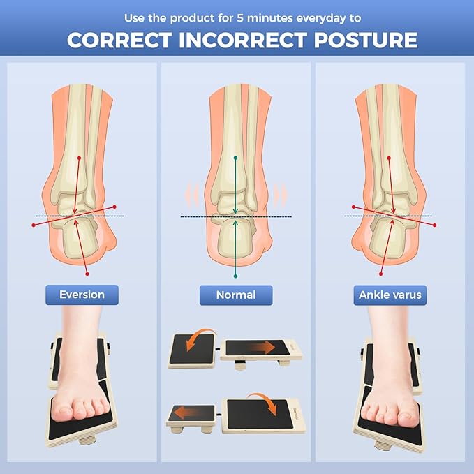 Ankle Board, Foot Strengthener, Axis Board, Single Leg Balance Board, Blackboard Foot Trainer,for