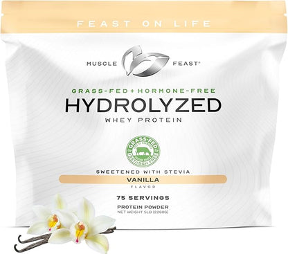 Muscle Feast Hydrolyzed Whey Protein Powder, Grass Fed and All Natural Hormone-Free, Hydro Whey