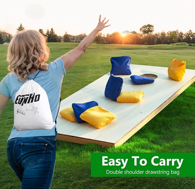 EunHo Cornhole Bags Set of 8 Regulation Size & Weight Corn Hole Bean Bags Official Professional All