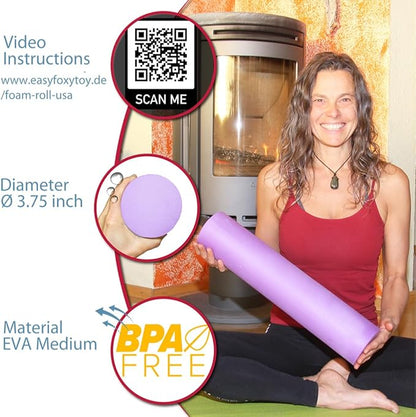 Small Size Medium Density EVA 4 Inch Foam Roller for Back &Leg Pain; Sore Muscle Recovery; Trigger