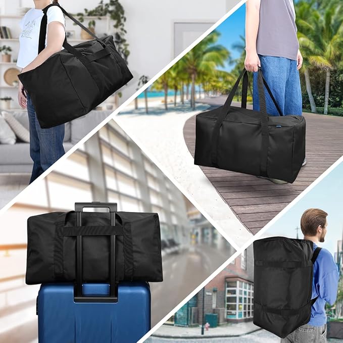 COOLBEBE 24" Sports Duffle Bag - 53L Travel Duffel Tote Bag with Upgrade Zipper Weekender