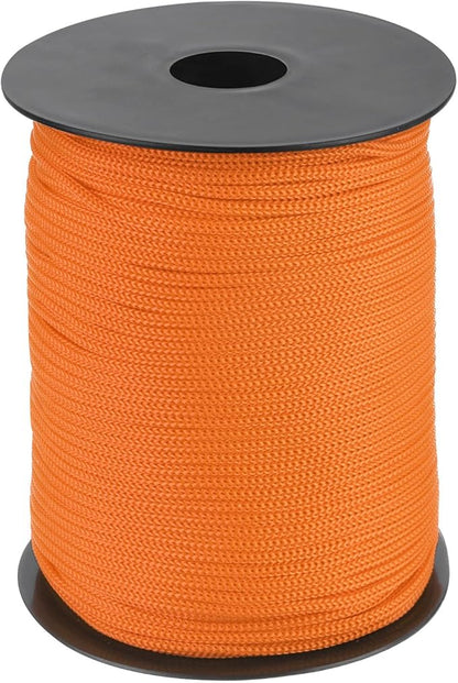 MECCANIXITY 1/8 Inch Polypropylene Rope Braided Ropes, 328ft Nylon Rope Hollow Utility Cord for