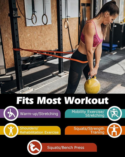 Zacro Resistance Bands, 6 Resistance Levels Pull Up Assistance Bands, Exercise Bands for Men&Women