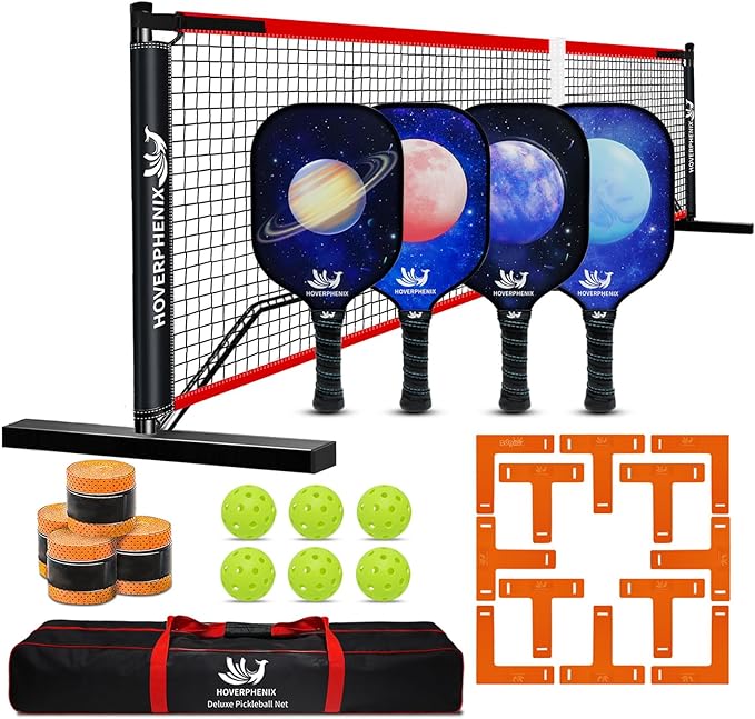 Pickleball Net for Driveway, Portable Pickleball Net System with Regualtion Size 22FT Pickle Ball