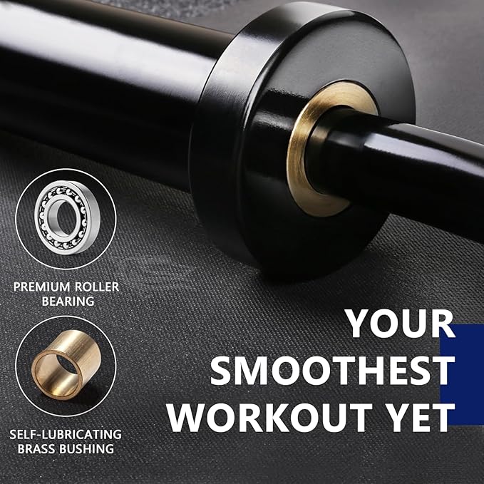 LIONSCOOL Premium 4ft/4.9ft/6ft Barbell for Strength Training and Olympic Weightlifting, 2 Inch Bar