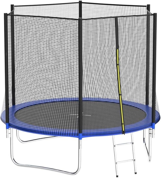 AOTOB 8FT 10FT 12FT 14 FT 15FT Trampoline with Safety Enclosure Net，Outdoor Trampoline with