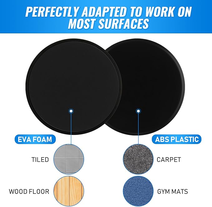 Wettarn 24 Pcs Core Sliders for Working Out Abdominal Exercise Gliding Discs Dual Sided Workout