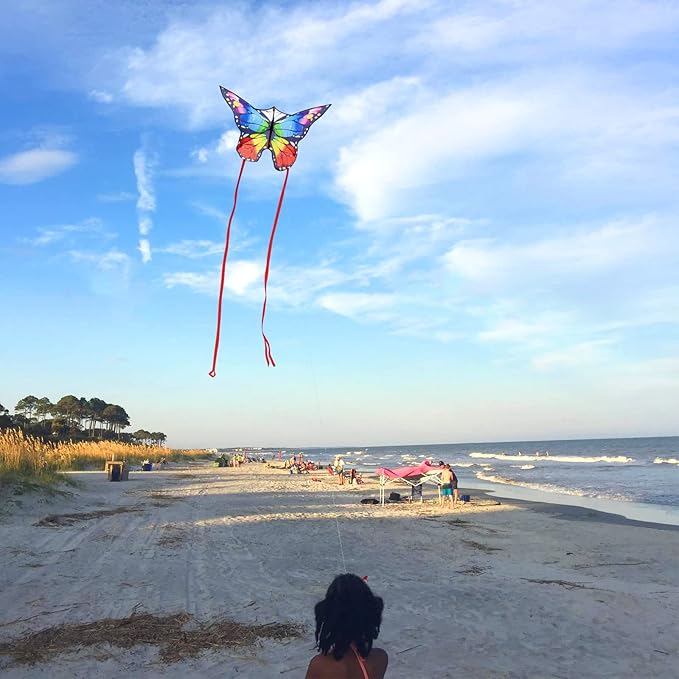 Butterfly Kites for Kids and Adults, Easy to Fly Large Single Line Kite for Boys and Girls - 55" x