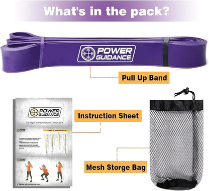 POWER GUIDANCE Pull Up Assist Bands - Stretch Resistance Band - Mobility Band - Powerlifting Bands