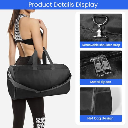 C&F BOGMOST Small Gym Bag for Travel & Duffel - 20 Inch Lightweight Carry On Bag for Men & Women