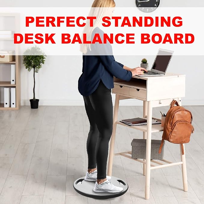 Yes4All Upgraded Wobble Balance Board, 16.34" TPE Non-slip, Stability Board for Home Gym, Standing