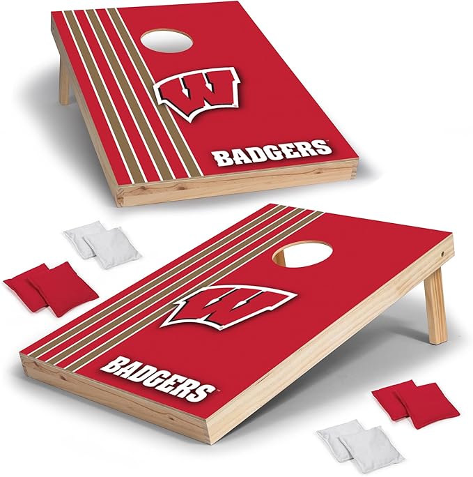 2' x 3' Solid Wood Cornhole Set with Direct Print HD Team Graphics – Great Gift for Any NCAA Fan!