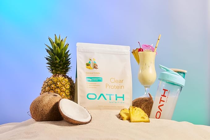Clear Whey Isolate Protein Powder, Coconut Colada, 20g Complete Protein per Serving, No Added