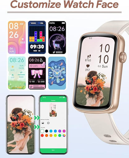 RUIMEN Fitness Tracker, Fitness Watches for Women Men with Heart Rate Monitor Blood Oxygen Sleep
