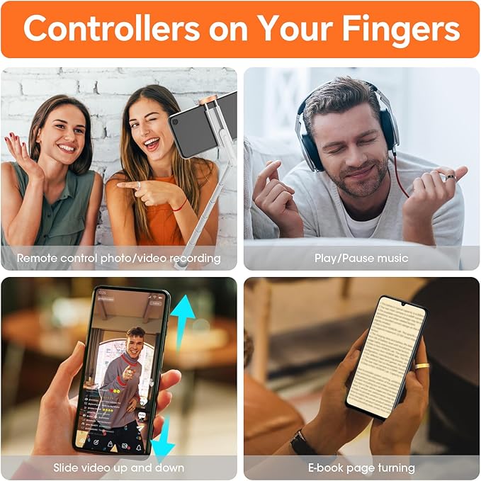 Smart Ring for Men and Women with Charging Case, Lifetime Free App Subscription, Ultra-Light and