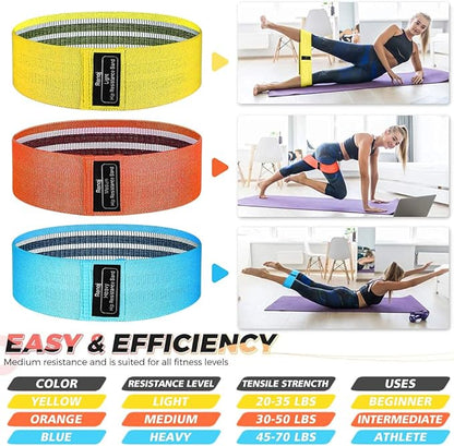 Renoj Resistance Bands, Yoga Starter Sets for Women and Men, 3 Set of Stretch Exercise Workout