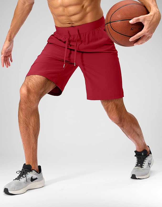 Men's Running Shorts with Zipper Pockets 9 Inch/ 7 Inch / 5 Inch Lightweight Quick Dry Gym Workout