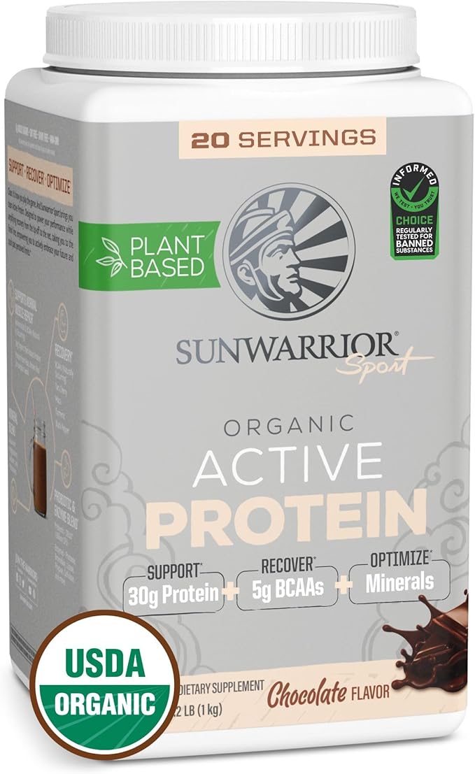Sunwarrior Organic Plant Based Protein Powder | Vegan Organic Protein Powder with BCAA Amino Acids