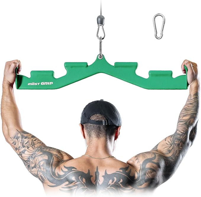 LAT Pull Down Bar with 6 Ergonomic Handles, Neutral Grip LAT Pulldown Attachments for Whole Back