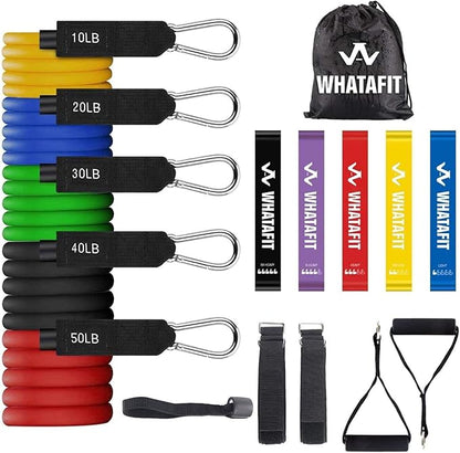 WHATAFIT Resistance Bands, Exercise Bands，Resistance Bands for Working Out, Work Out Bands with