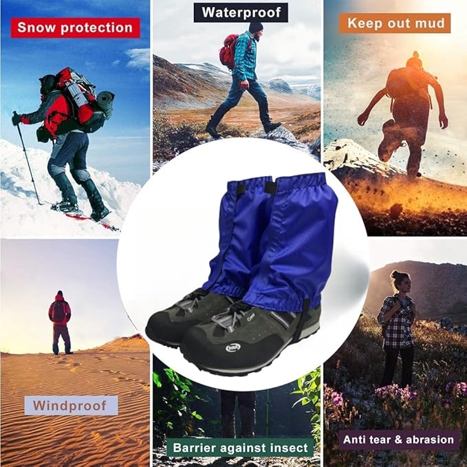 Waterproof Gaiters,Hiking Gaiters,Lightweight Adjustable Leg Gaiters for Men Women,Available in All