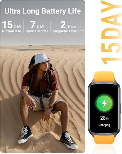 Health Fitness Tracker with 24/7 Heart Rate, Blood Oxygen, Blood Pressure, Sleep Tracker, 5ATM