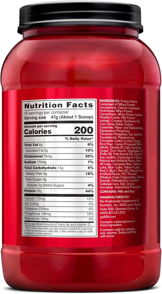 BSN Syntha-6 Whey Protein Powder, Cold Stone Creamery- Birthday Cake Remix Flavor, Micellar Casein