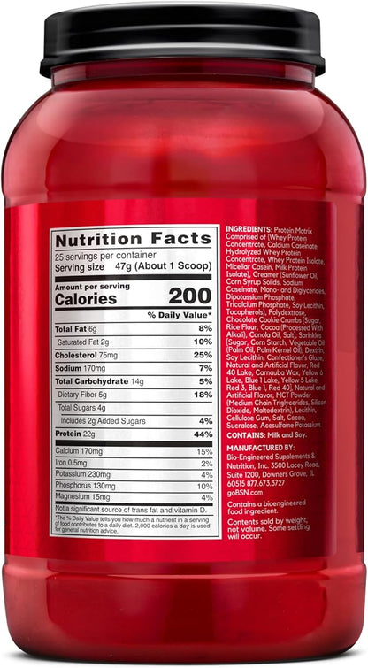 BSN Syntha-6 Whey Protein Powder, Cold Stone Creamery- Birthday Cake Remix Flavor, Micellar Casein