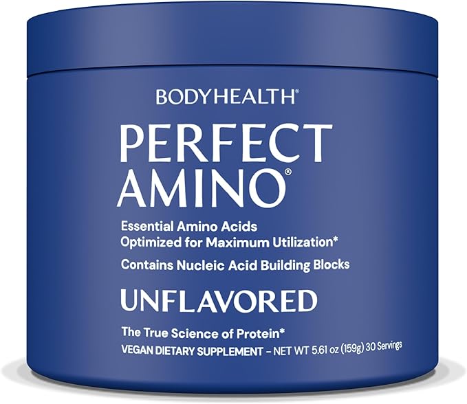 BodyHealth PerfectAmino Powder - BCAA and EAA Powder for Pre and Post Workout - Amino Acid Energy