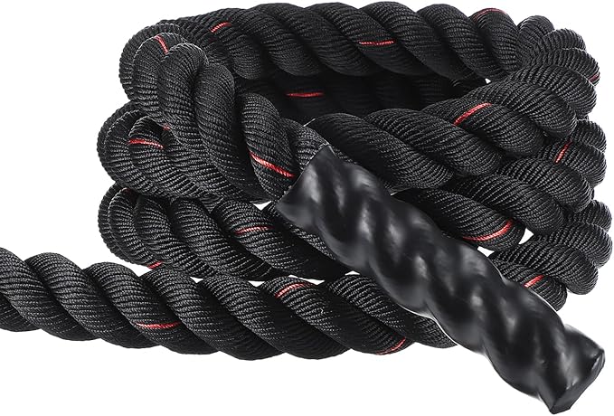 MECCANIXITY Battle Rope 10ft x 2 Inch Polyester Workout Rope Heavy Fitness Exercise Rope for