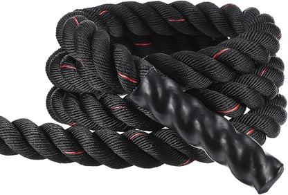 MECCANIXITY Battle Rope 10ft x 2 Inch Polyester Workout Rope Heavy Fitness Exercise Rope for