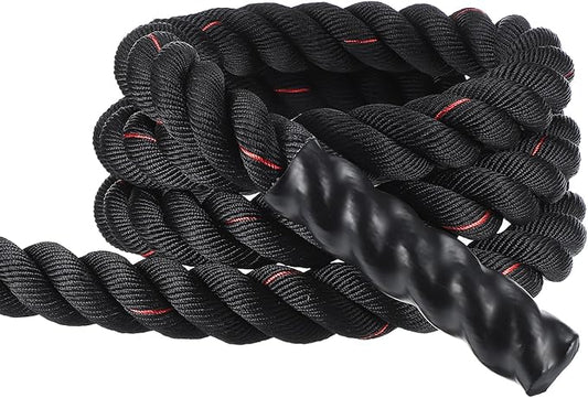 MECCANIXITY Battle Rope 10ft x 2 Inch Polyester Workout Rope Heavy Fitness Exercise Rope for