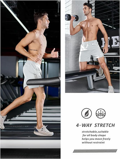 NORTHYARD Men's Running Athletic Shorts 5'' Workout Gym Tennis Short Quick Dry Lightweight Active