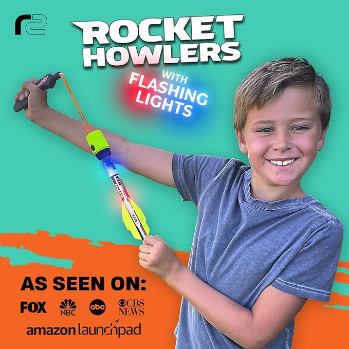 Light Up Foam Rocket Toys for Kids: Best LED Rocket Launcher Slingshot Lights Up & Makes Noise! for