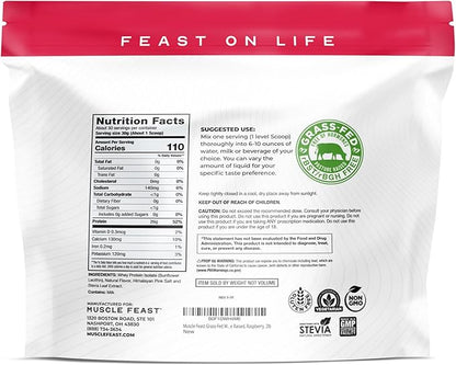 Muscle Feast Grass-Fed Whey Protein Isolate, All Natural Hormone Free Pasture Raised, Whey Isolate