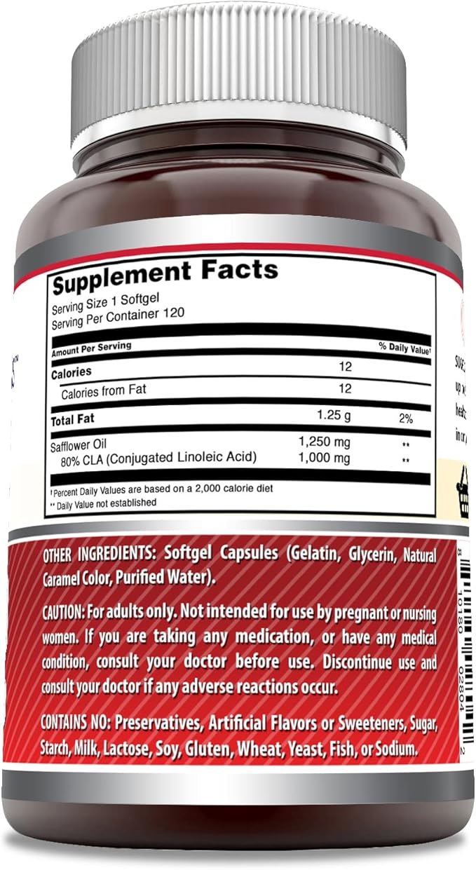 Amazing Formulas CLA (Conjugated Linoleic Acid) 1250 Mg | Softgels Supplement | Non-GMO |