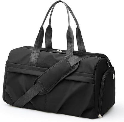 Gym Bag for Women Men with Shoe Compartment, Sport Duffel Bag, Waterproof Travel Weekender